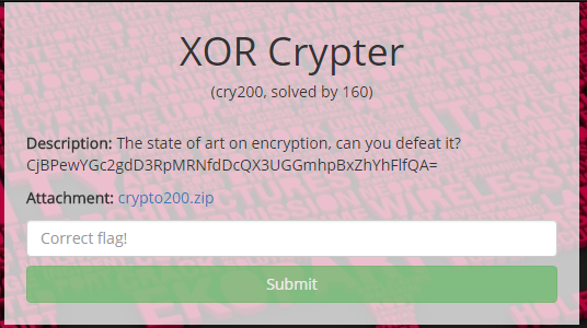 EKOPARTY 2015 - XOR Crypter - Crypto 200
