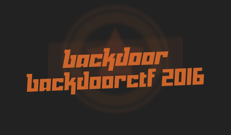 Backdoor CTF 2016 - Worst-pwn-ever - Pwn Challenge
