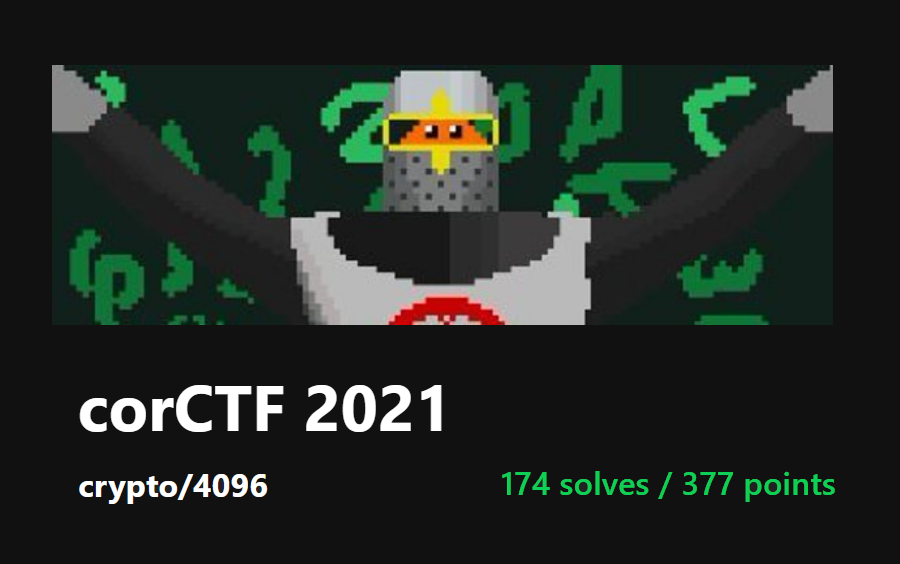 corCTF 2021: 4096